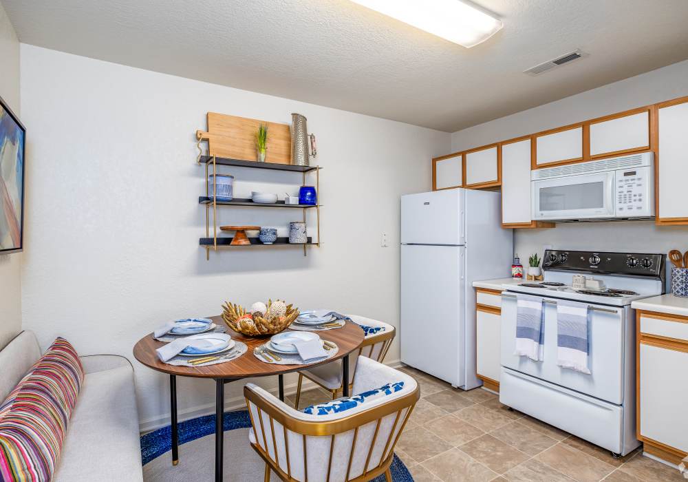 Dining Area and Kitchen at Copper Mill Village in High Point, North Carolina