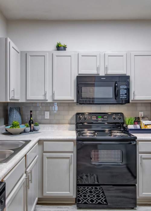 Kitchen cabinets at Villas by the Lake in Jonesboro, Georgia