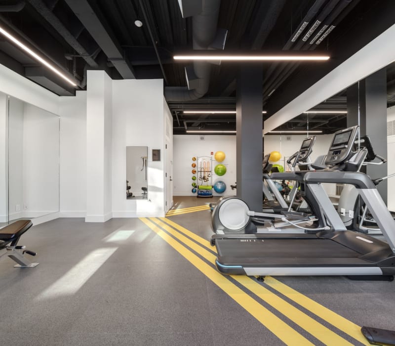 Gym at Arthaus Apartments in Allston, Massachusetts