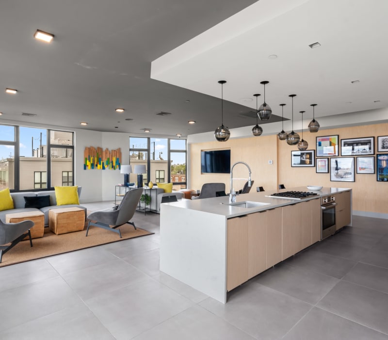 Lounge at Arthaus Apartments in Allston, Massachusetts