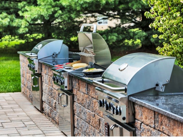 Grilling station at Franklin Commons in Bensalem, Pennsylvania