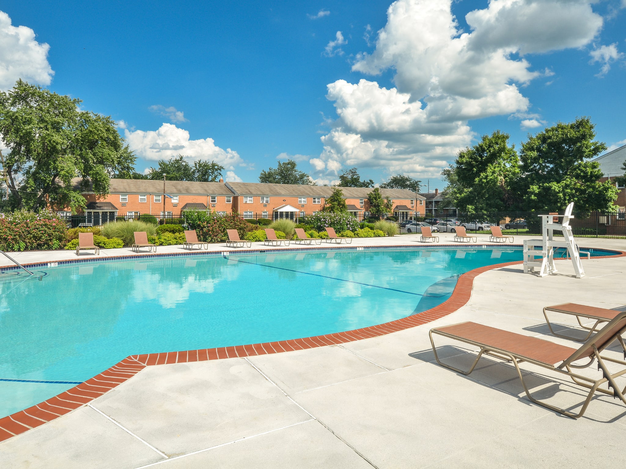 On-site pool at Orchard Park in Edgewater Park, New Jersey