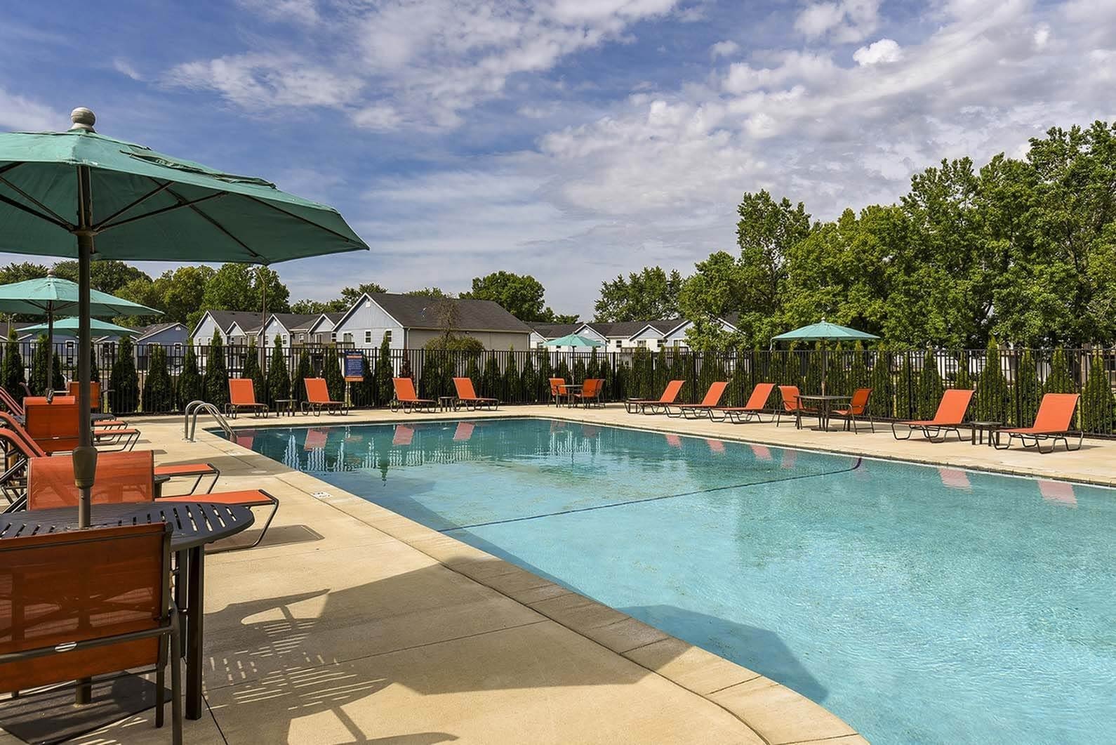 On-site pool at The Meridian North in Indianapolis, Indiana