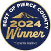 Best of Pierce County badge for Merrill Gardens at Wright Park