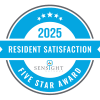 Sensight Resident Satisfaction Five Star award badge for  in West Covina, California