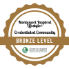 Montessori Inspired Lifestyle award badge for Merrill Gardens at Wright Park, in Tacoma, Washington