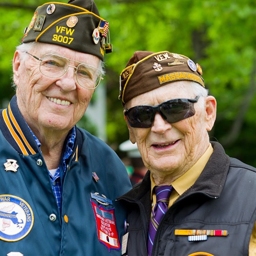 Veteran residents at Fox Hollow Independent and Assisted Living in Bend, Oregon