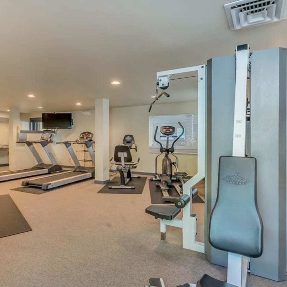 fitness center at Courtside Apartments in Olympia, Washington