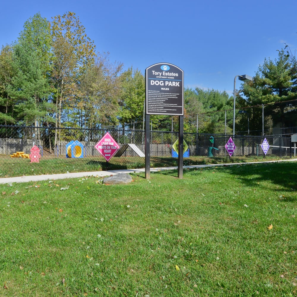 Dog park at Tory Estates Apartment Homes in Clementon, New Jersey