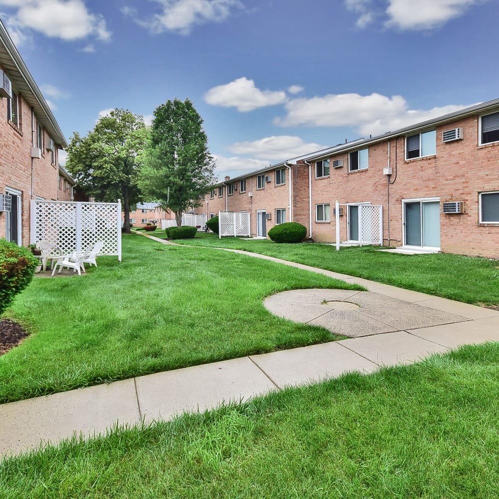 Side walk at Warwick Terrace Apartment Homes in Somerdale, New Jersey
