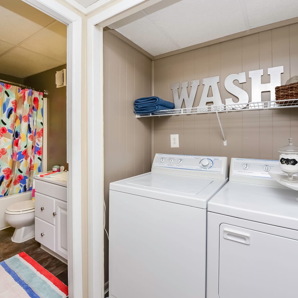 washer and dryer at Oxford Manor Apartments & Townhomes in Mechanicsburg, Pennsylvania
