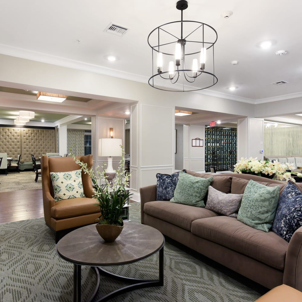 Residents dancing at a party at Anthology of Rochester Hills in Rochester Hills, Michigan
