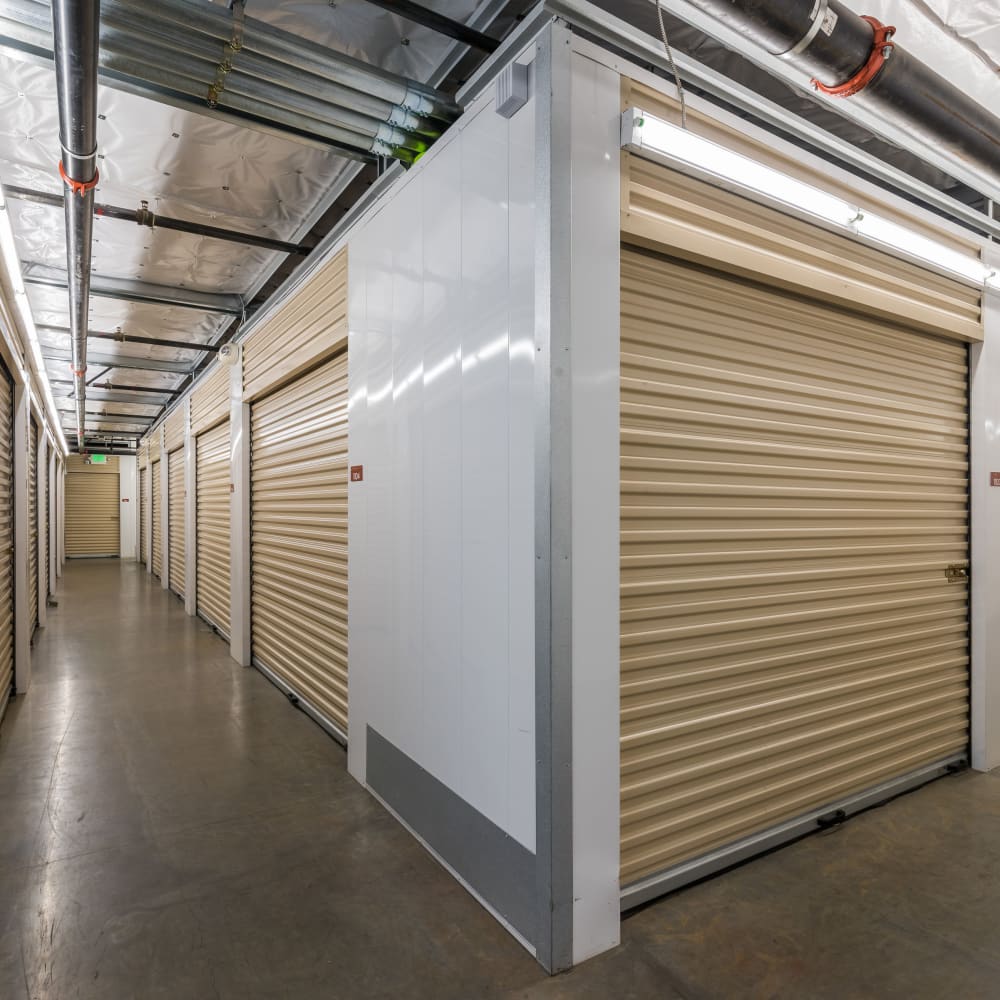 Interior storage units at Cubes Self Storage in Cottonwood Heights, Utah