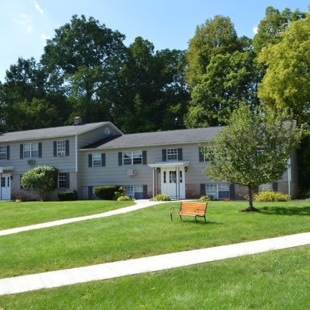 Exterior building at Penfield Village Apartments in Penfield, New York