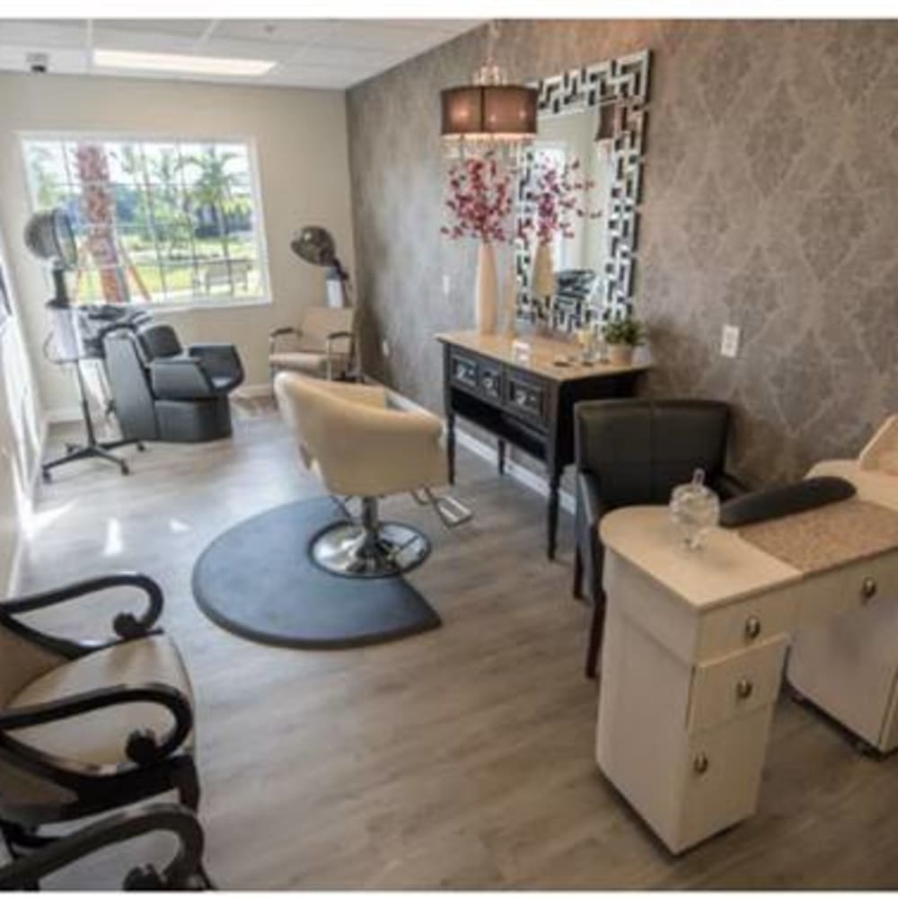 Onsite salon at Inspired Living Alpharetta in Alpharetta, Georgia