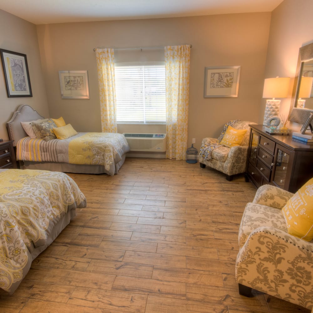 A companion room at Inspired Living Alpharetta in Alpharetta, Georgia.