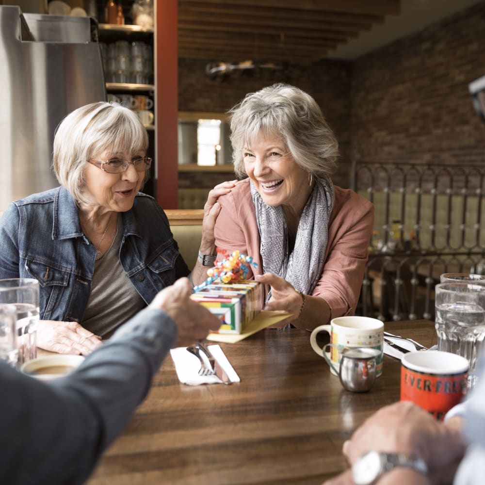 residents together at a gathering at Anthology of Olathe in Olathe, Kansas