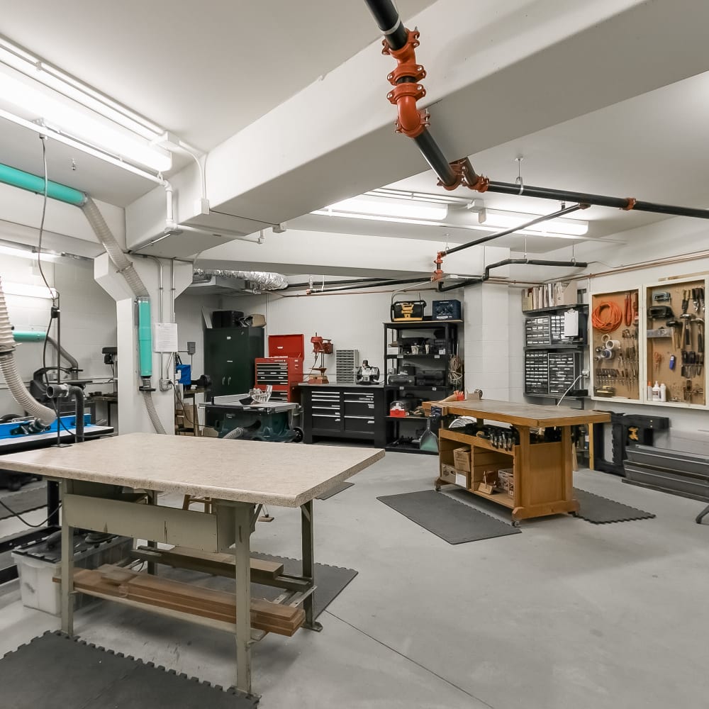 woodshop at Applewood Pointe of Bloomington at Valley West in Bloomington, Minnesota. 