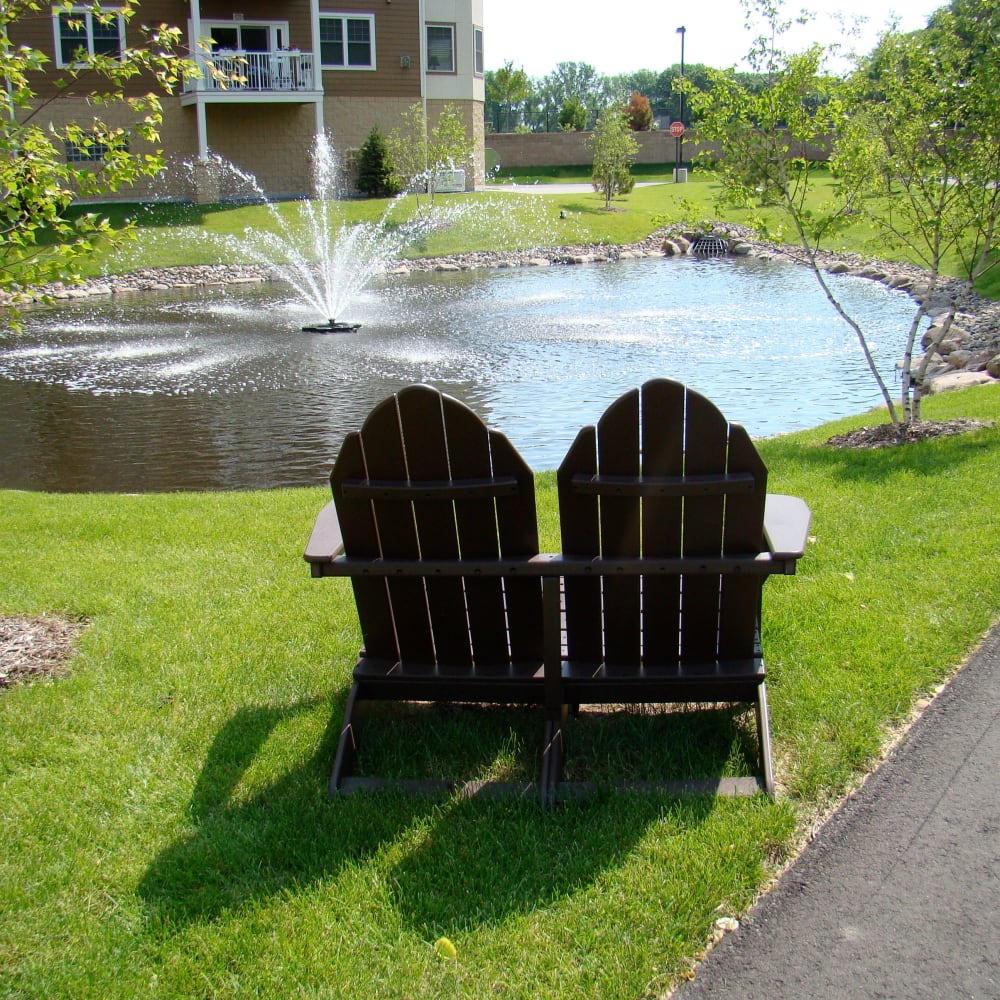 Pond views at Applewood Pointe of Roseville at Langton Lake in Roseville, Minnesota.