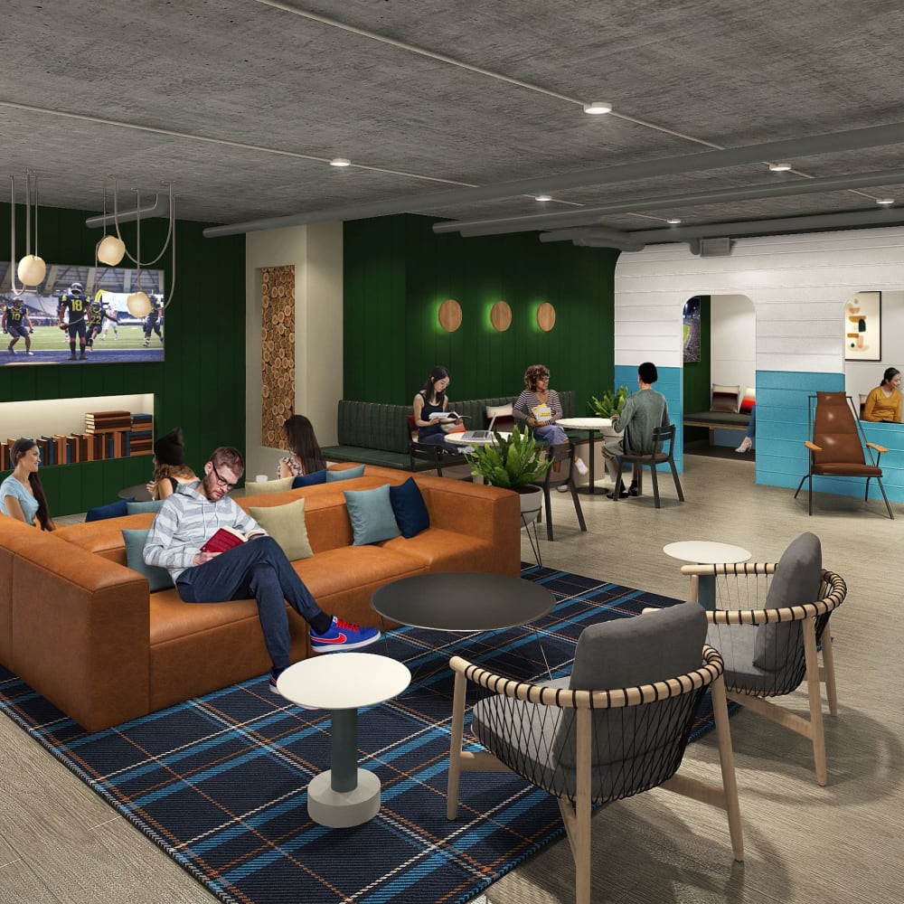 Community lounge at UNCOMMON Flagstaff in Flagstaff, Arizona