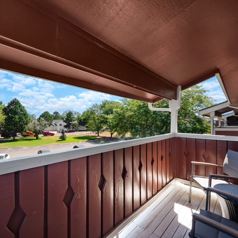 Balcony at Florida Station Apartments in Aurora, Colorado