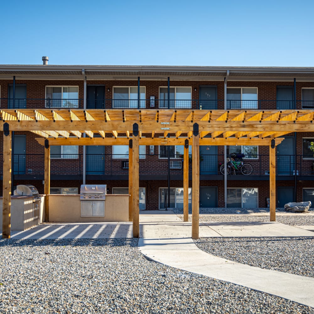 BBQ and picnic area at The Phoenix in Brighton, Colorado