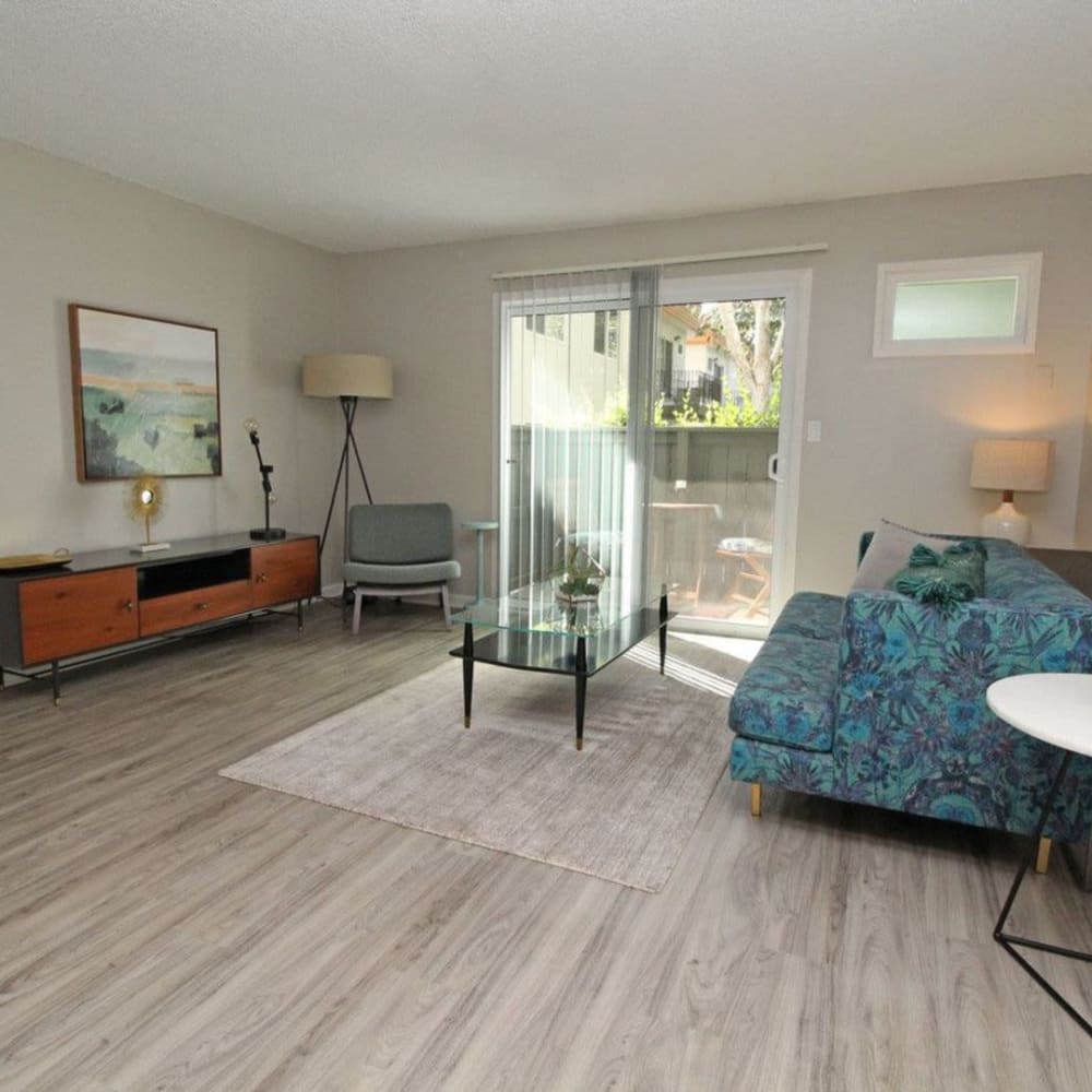 Spacious living room at The Davenport in Sacramento, California