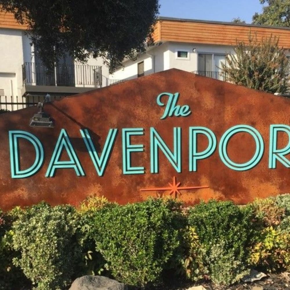 Front sign at The Davenport in Sacramento, California