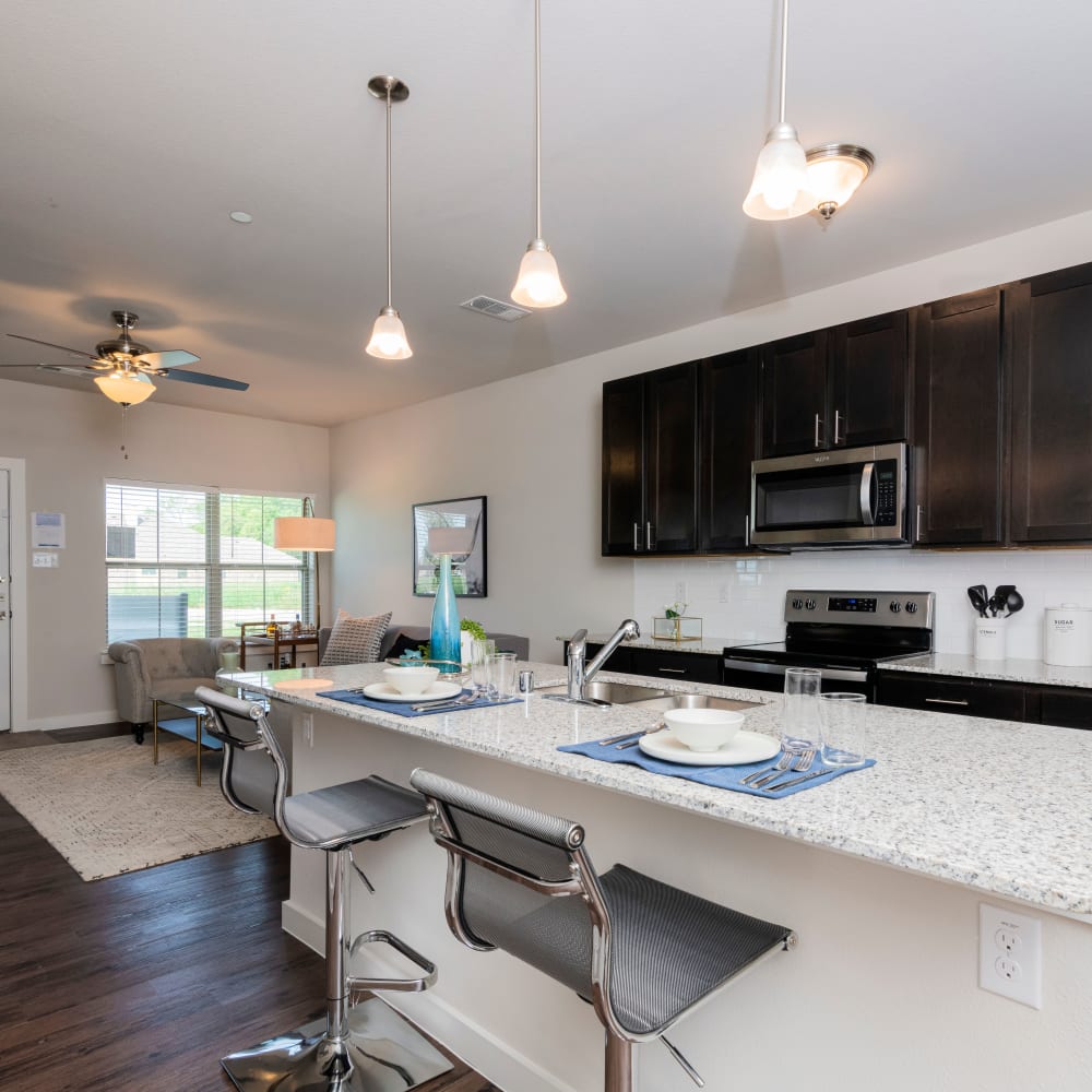 Kitchen at The Townhomes at BlueBonnet Trails in Waxahachie, Texas