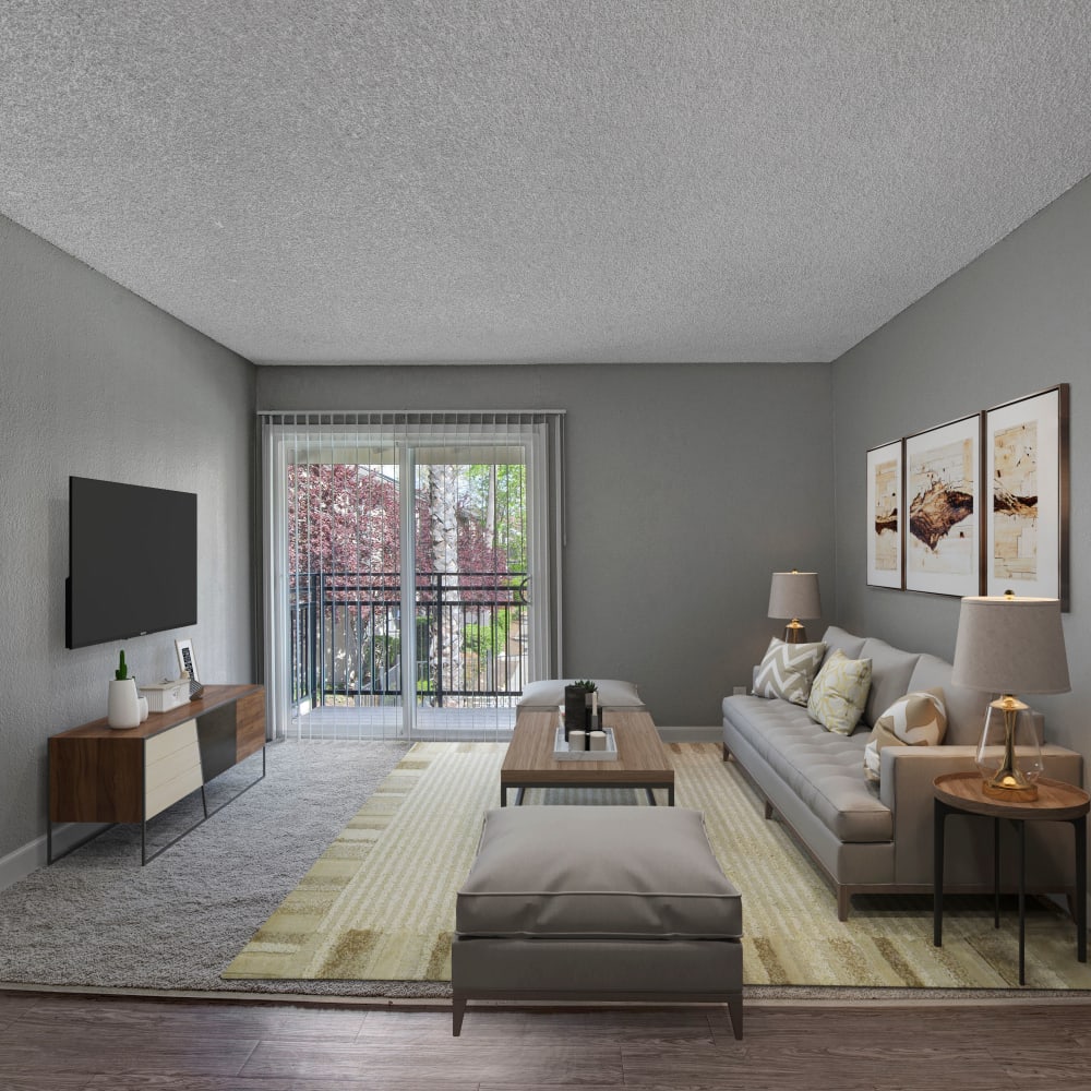 Living room at The Archer in Sacramento, California