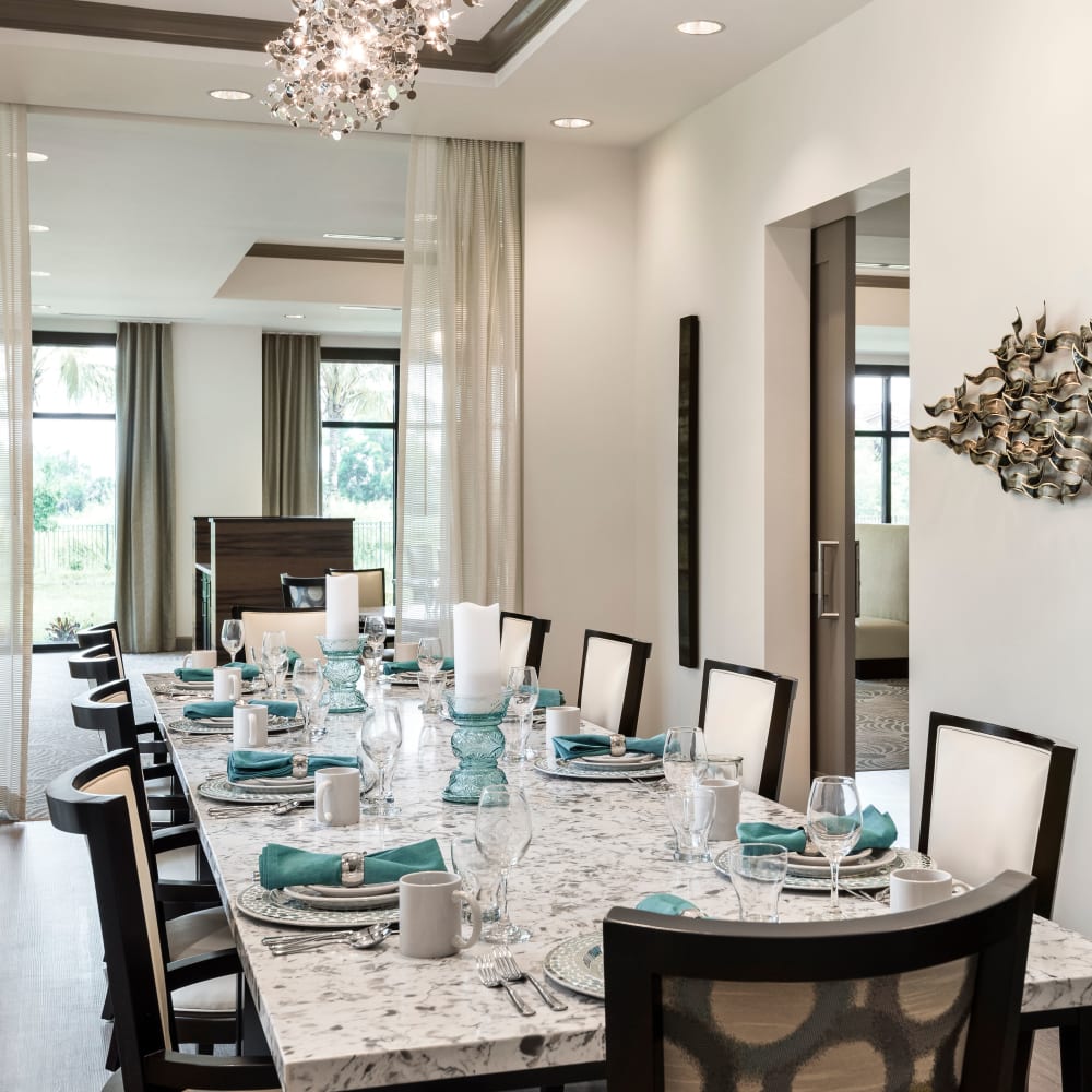Dining Room at Inspired Living Delray Beach in Delray Beach, Florida