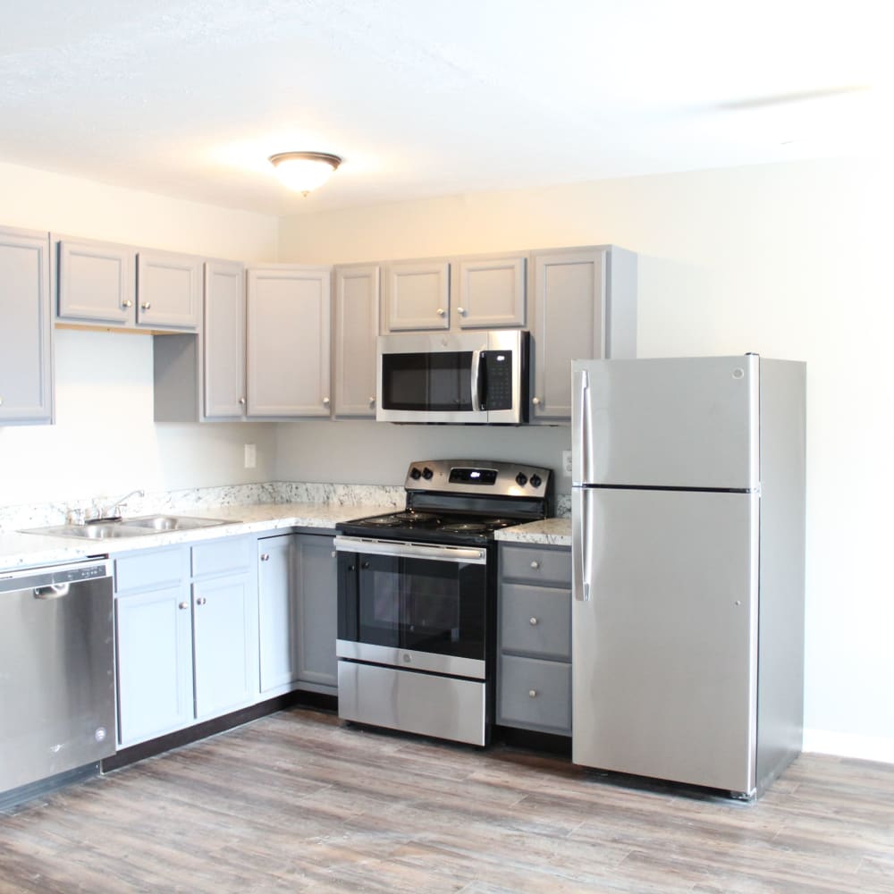 Renovated kitchens at Clifton Ridge Apartments in Louisville, Kentucky