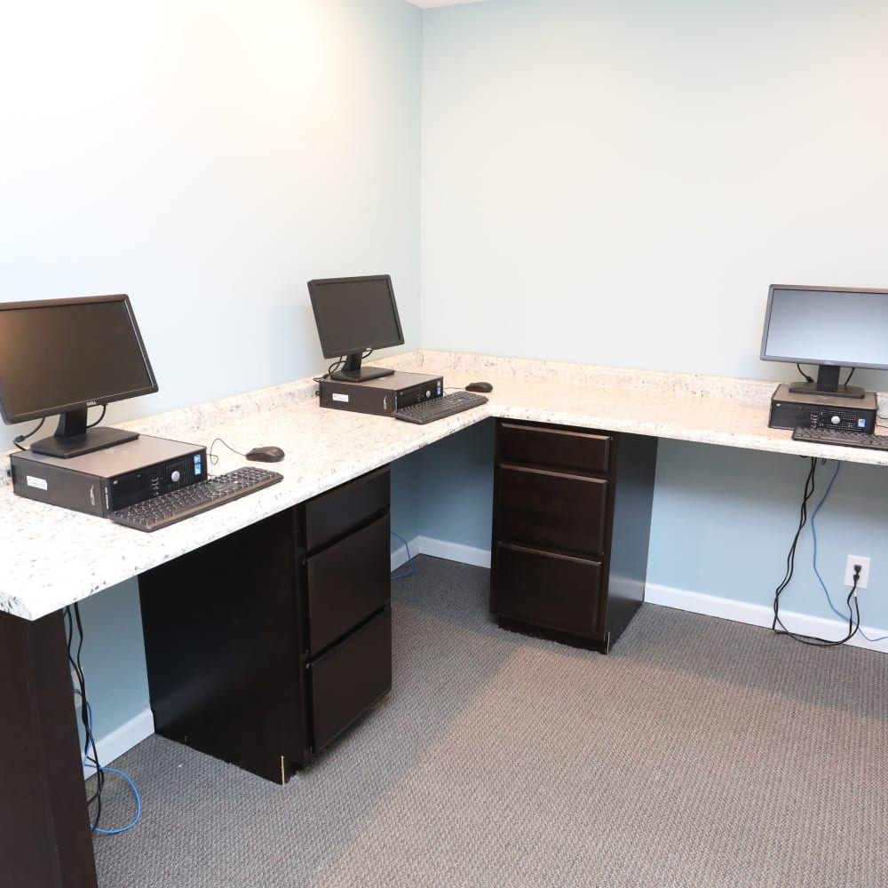 Business center at Willowbrook Apartments in Louisville, Kentucky