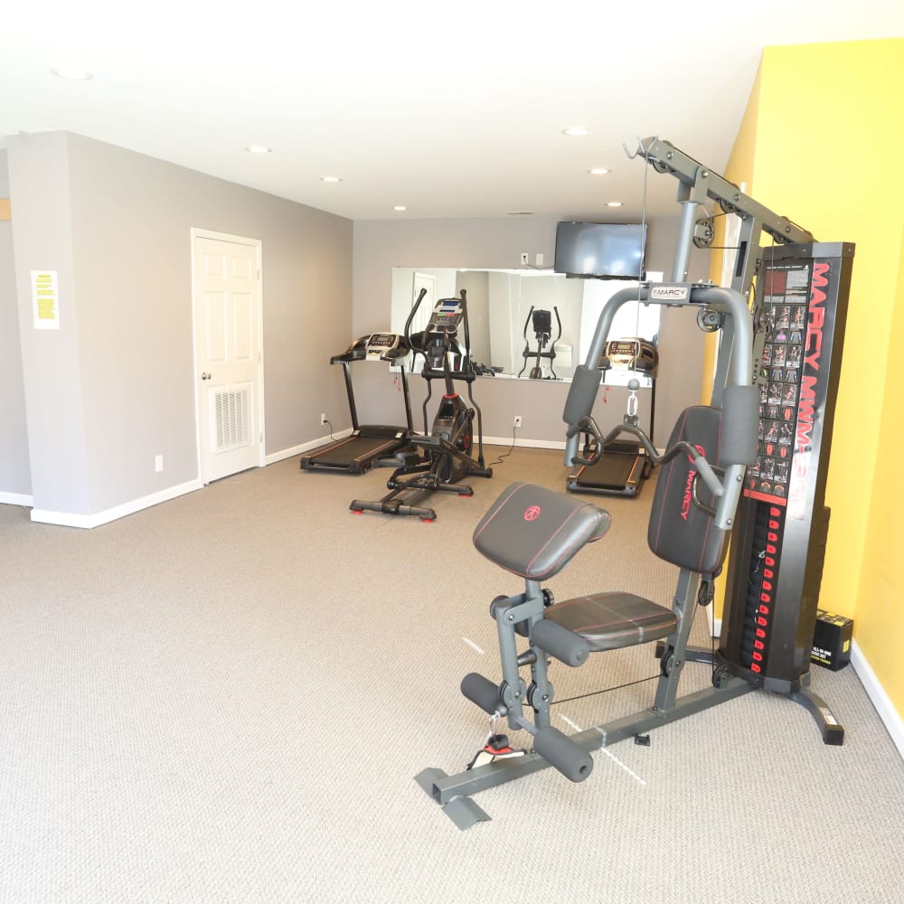 Fitness center at Willowbrook Apartments in Louisville, Kentucky