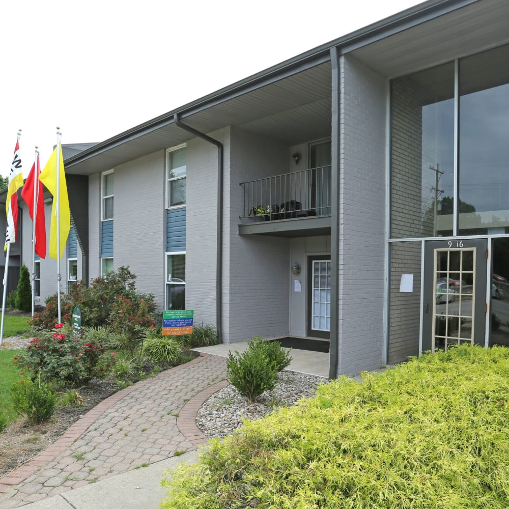 Front entrance to Willowbrook Apartments in Louisville, Kentucky
