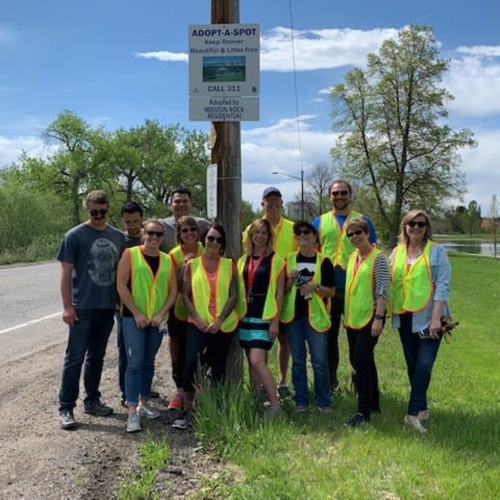 Mission Rockers' volunteering with Adopt-A-Spot
