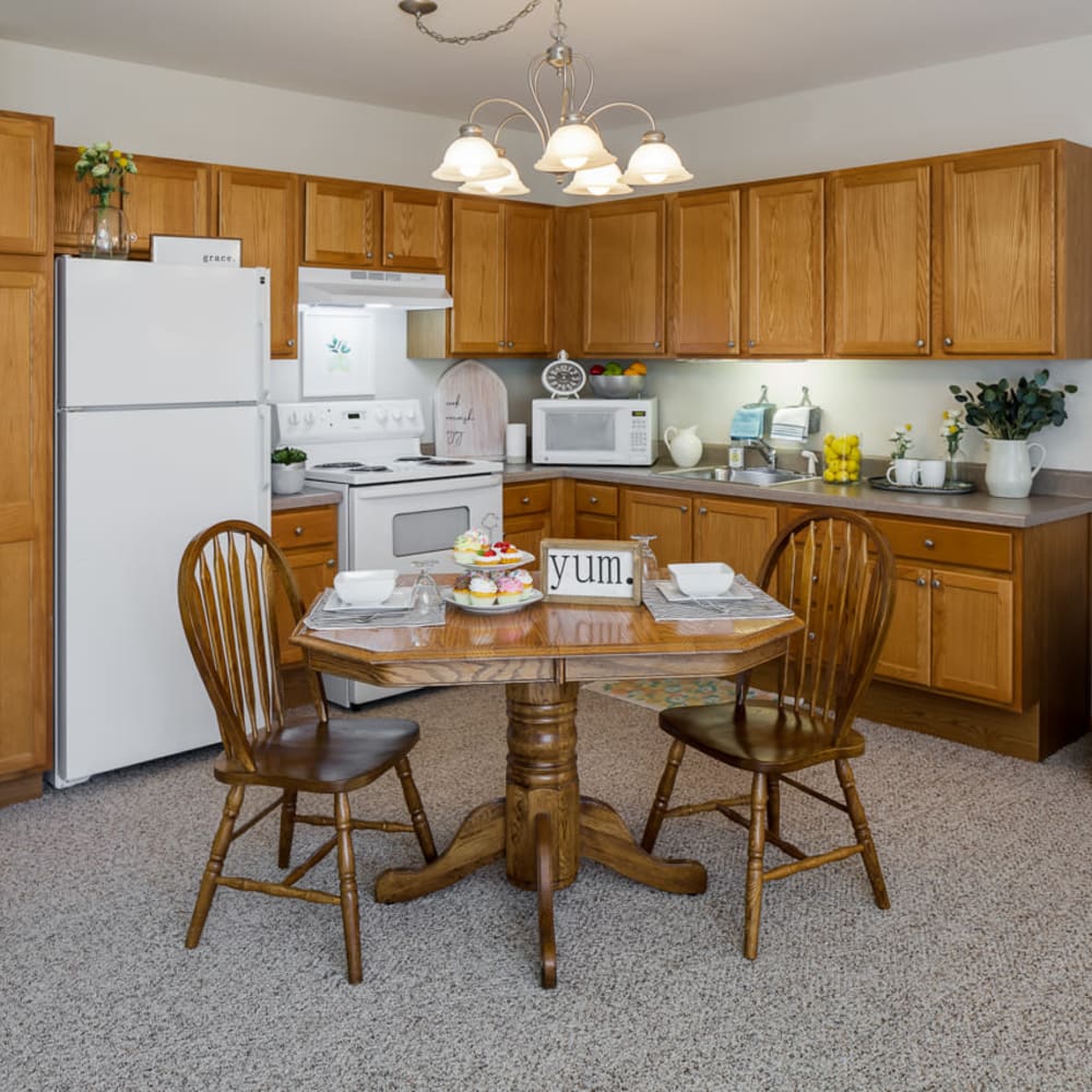 Kitchen in residence at Glenwood Place in Marshalltown, Iowa.