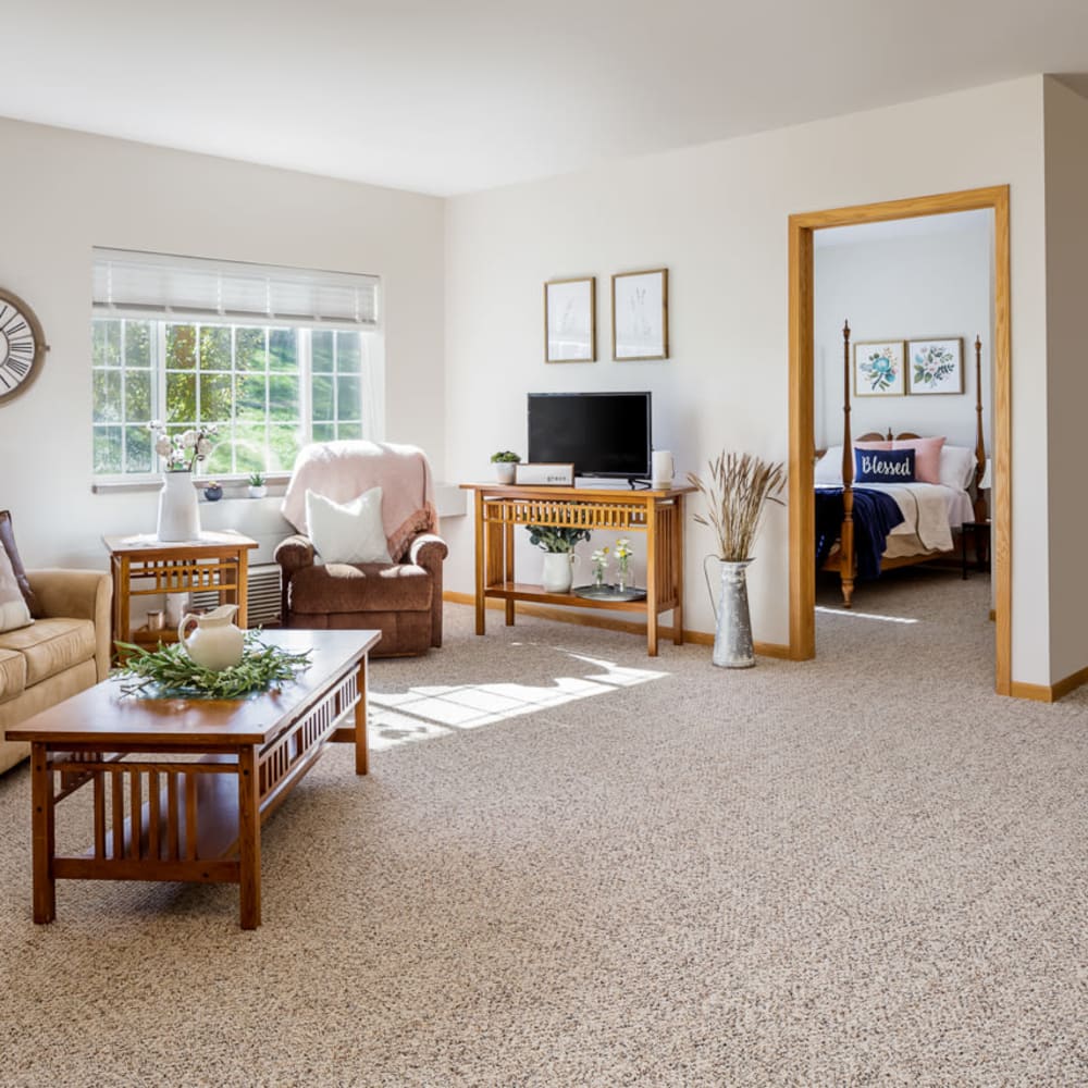 Living room at Glenwood Place in Marshalltown, Iowa.