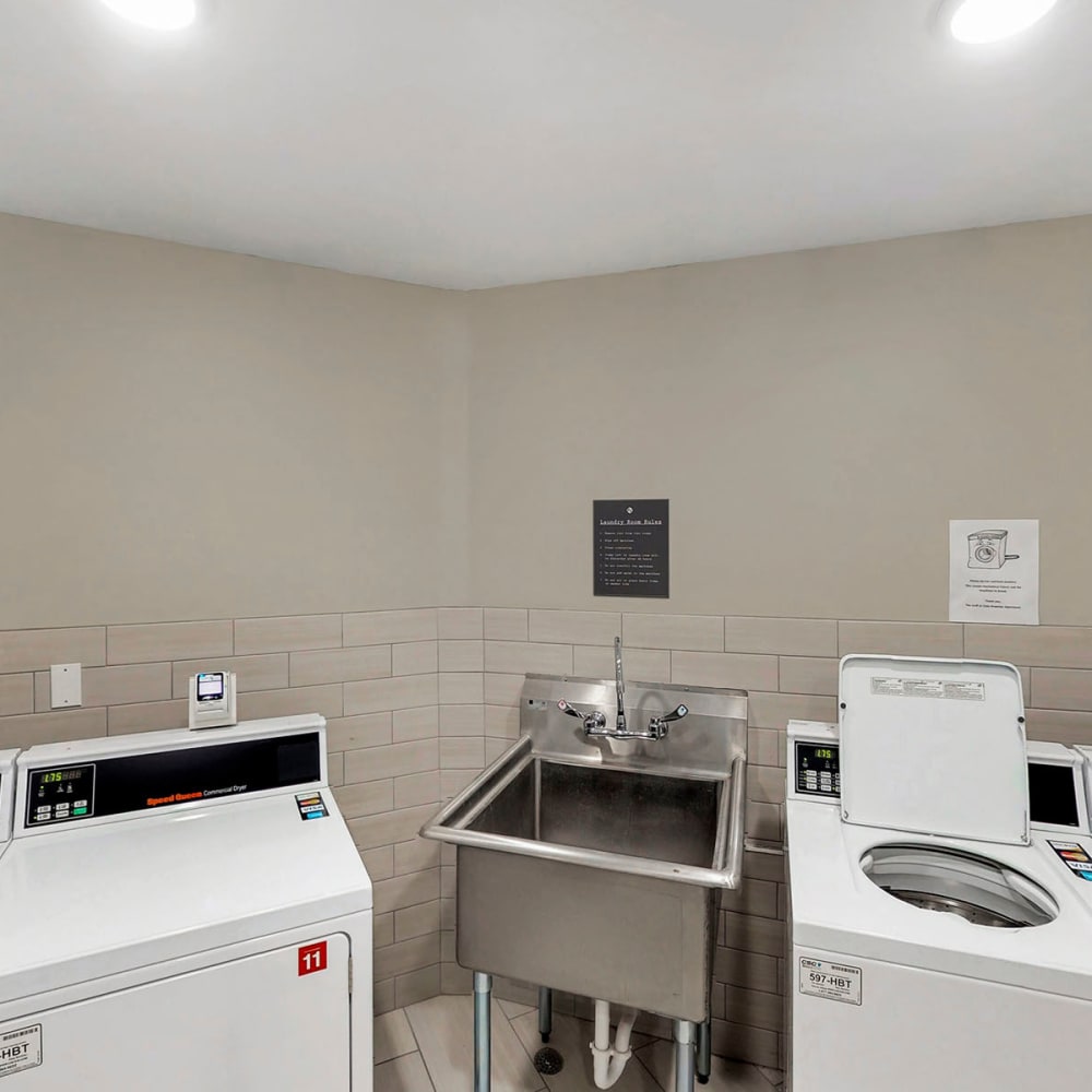 Onsite clothes care facility at Oaks Braemar in Edina, Minnesota