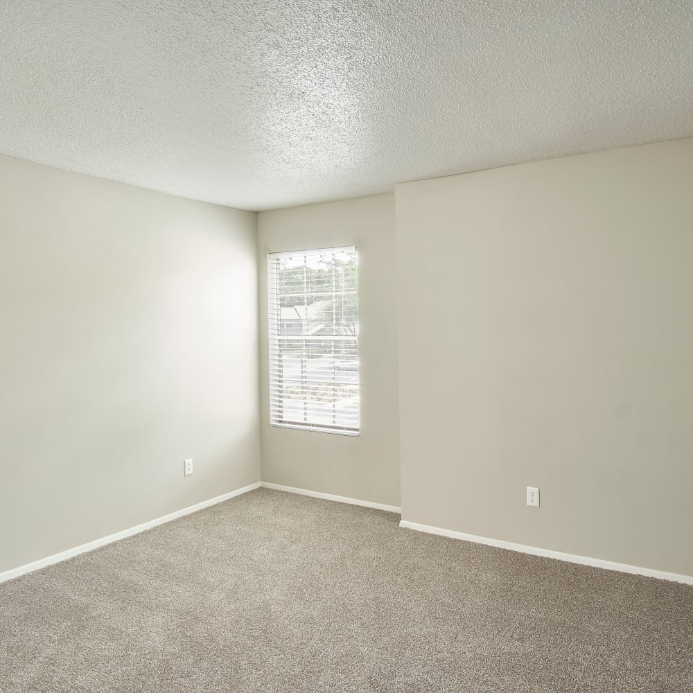 A bedroom with plush carpeting at Avenue @Creekbridge in Brandon, Florida