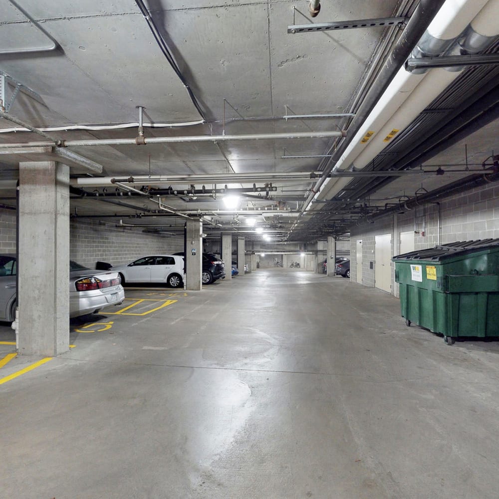 Secure underground parking available at Oaks Hiawatha Station in Minneapolis, Minnesota