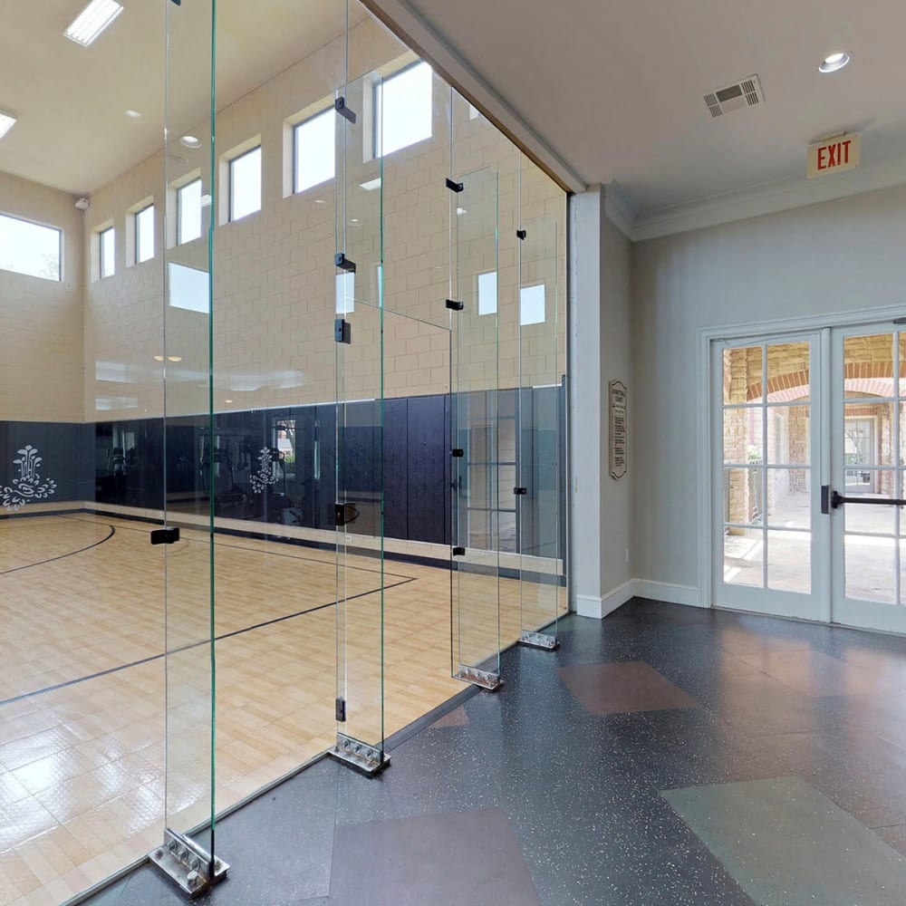 Indoor basketball court for year-round hoops at Oaks Riverchase in Coppell, Texas