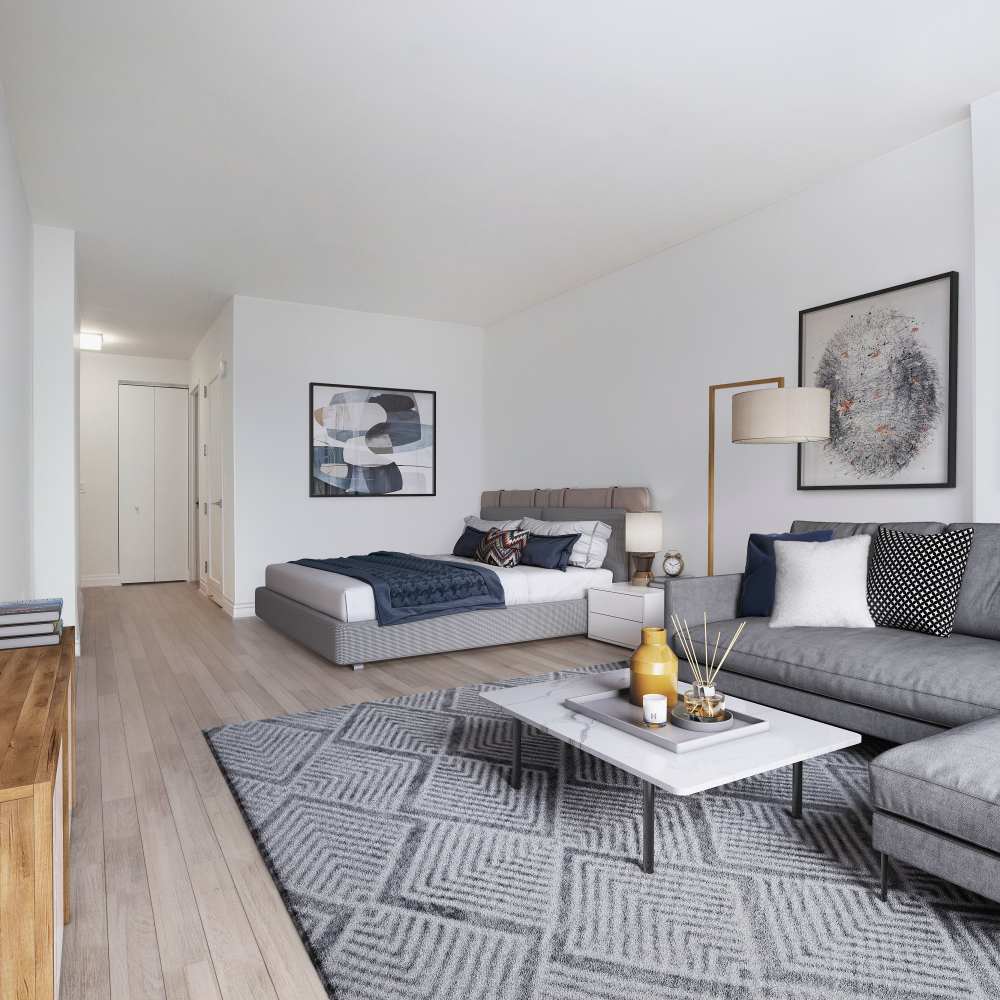 Studio apartment with blue accents The Ventura in New York, New York