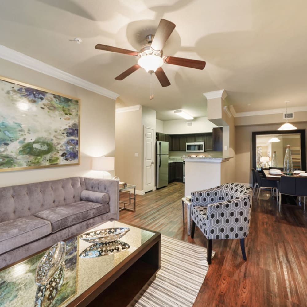 Luxury Livingroom at River Pointe in Conroe, Texas