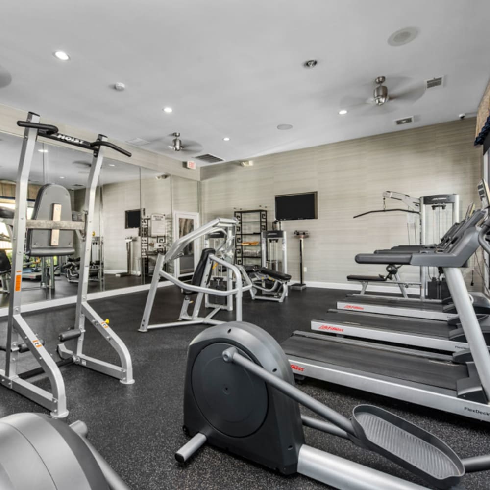 Fitness area with treadmills at Avenues at Tuscan Lakes, League City, Texas
