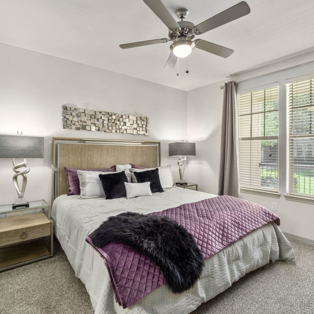 Cozy bedroom at Discovery at Kingwood in Kingwood, Texas