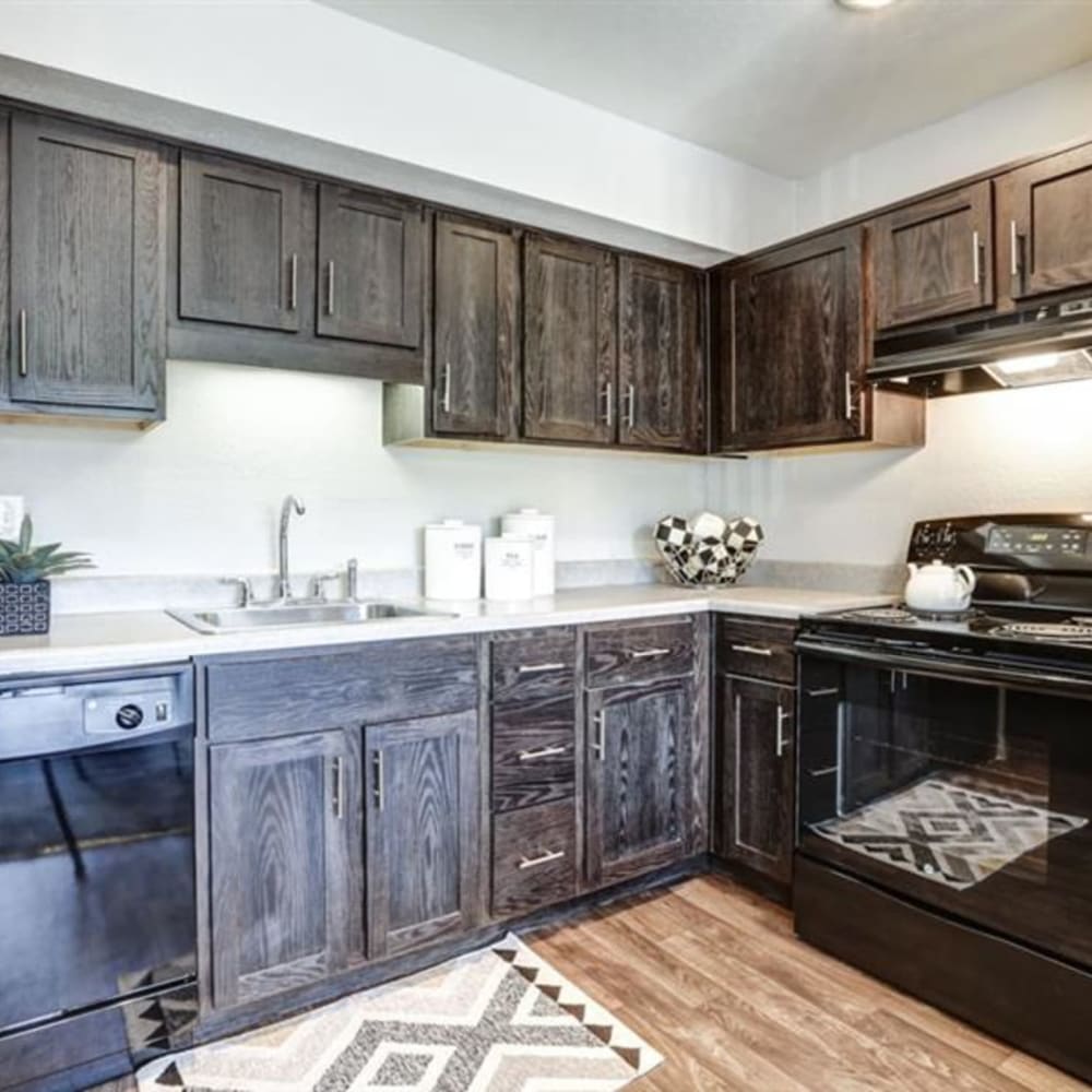 Kitchen with cabinet at The Boulevard in Roeland Park, Kansas