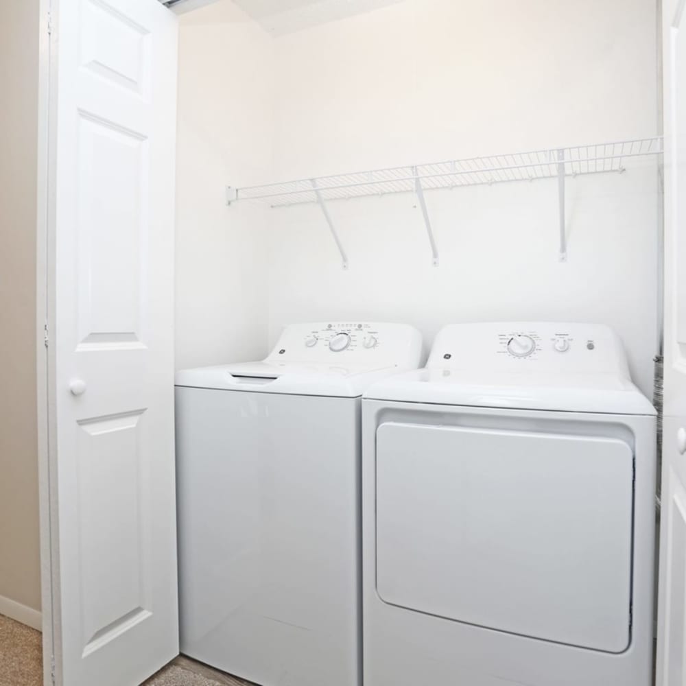 Washer and dryer at Spring Creek Townhomes in Springfield, Illinois