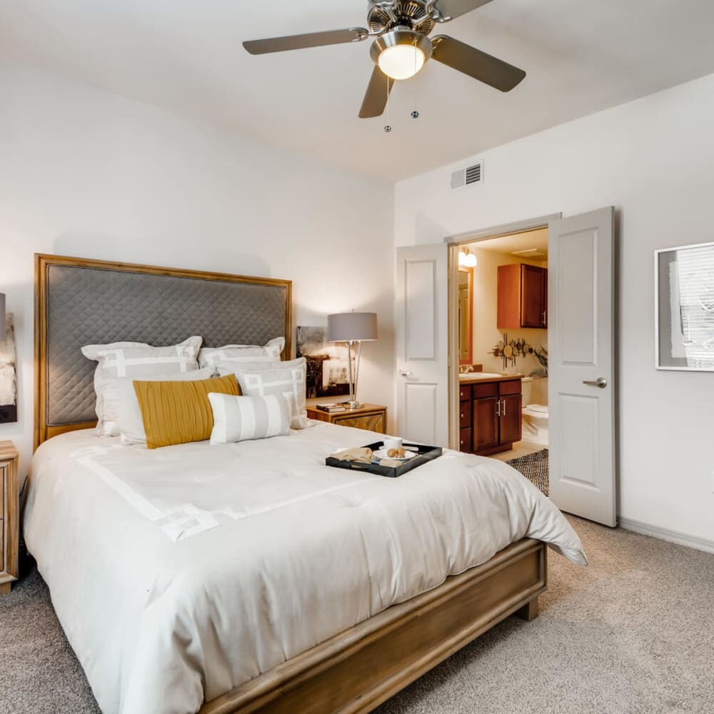 Cozy bedroom at Discovery at Craig Ranch in McKinney, Texas