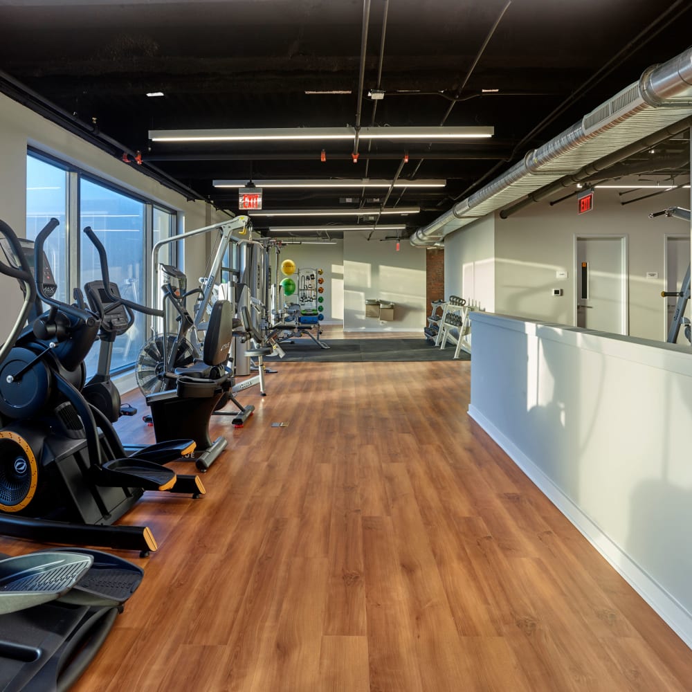 Fitness center at 210 Main in Hackensack, New Jersey